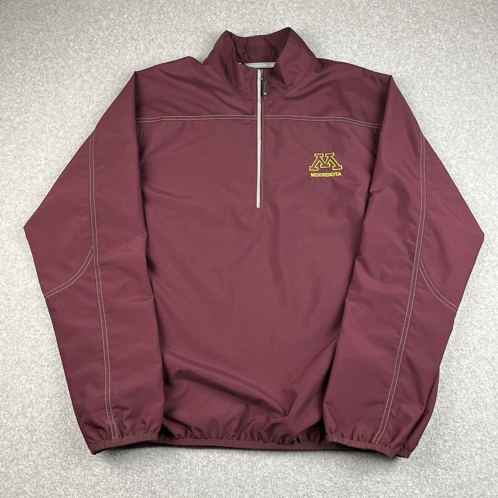 Cutter & Buck Minnesota Gophers Pullover Mens Large 1/4 Zip Windbreaker Jacket